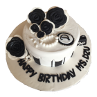 Black & White Fondant Cake